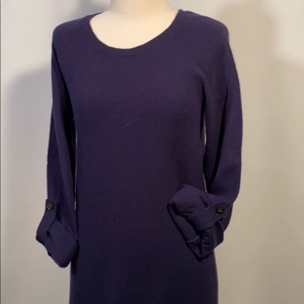 BR blue cashmere sweater dress - S